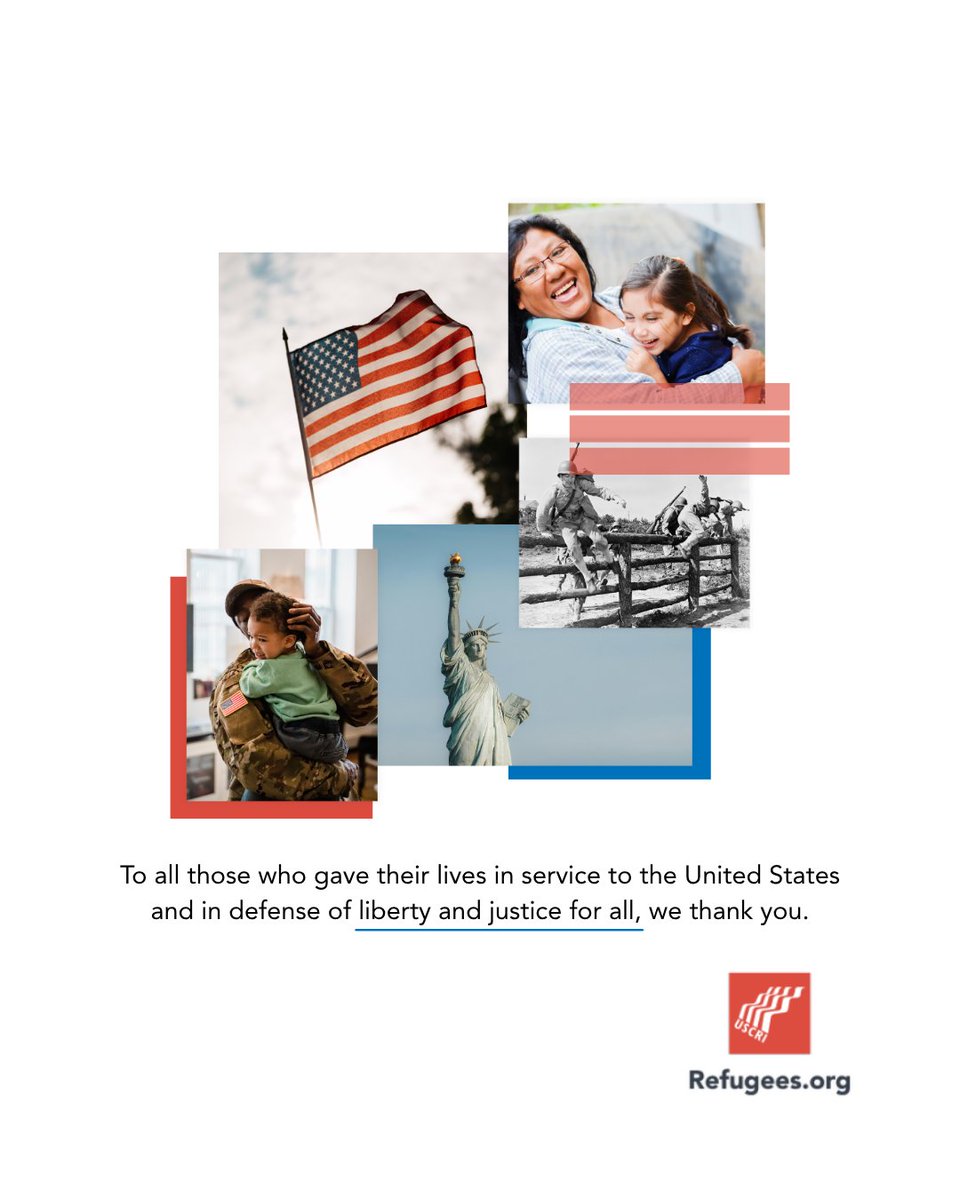 USCRIdc's tweet photo. This Memorial Day, we honor all those who gave their lives in service to the United States and in defense of liberty, dignity, and justice for all, including the countless immigrants and refugees who have courageously served this country in uniform.

Their sacrifice reminds us of the courage required to protect freedom and the shared responsibility we carry to uphold compassion, humanity, and hope for future generations.

Today, and every day, we thank them.
