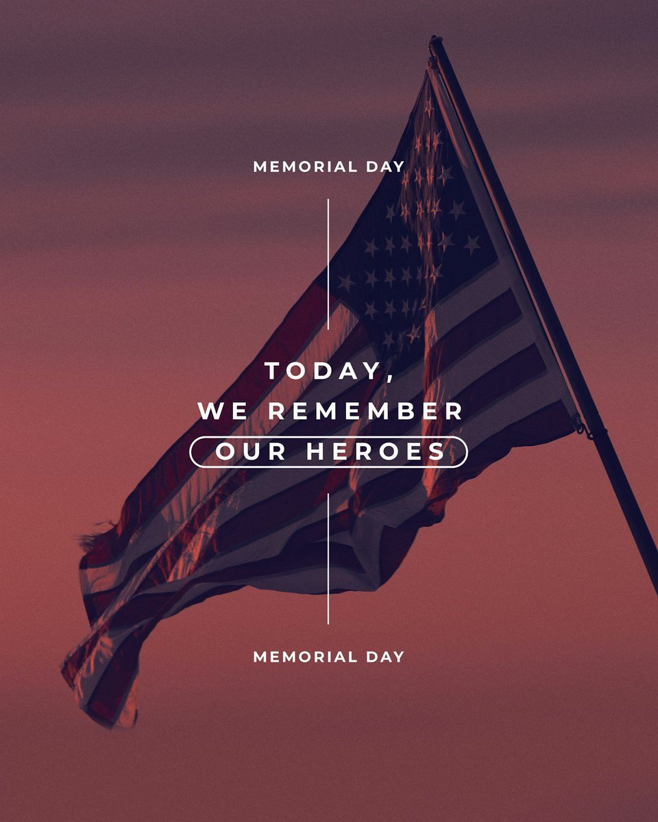 awc815's tweet photo. This Memorial Day, we honor and remember the brave men and women who gave their lives for our freedom. 🇺🇸
Today, we pause with gratitude, pray for military families, and remember the ultimate sacrifice. ❤️ #MemorialDay #NeverForgotten https://t.co/mKaln2EAWz