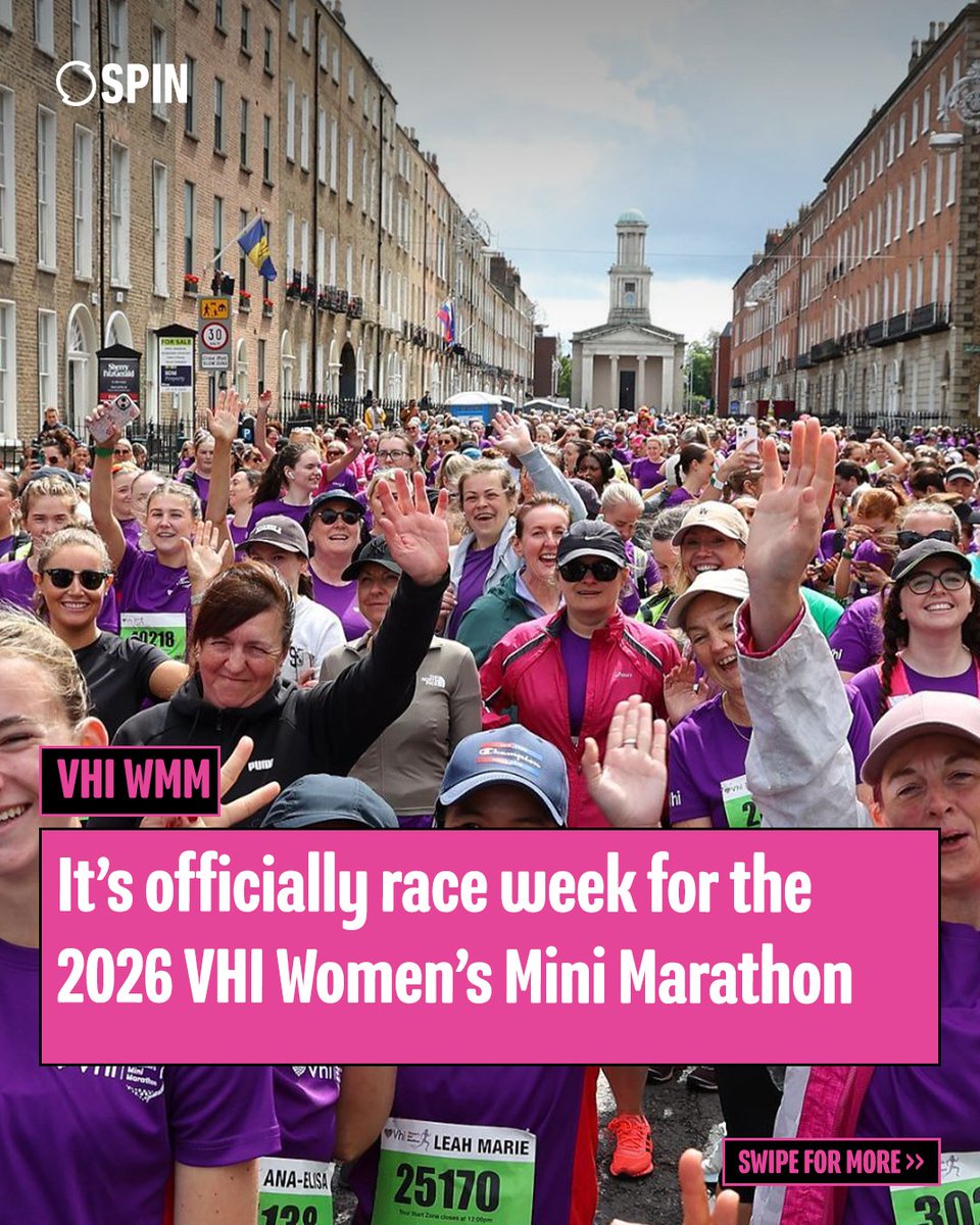 spin1038's tweet photo. See you at the start line!๐โโ๏ธ
SPIN are counting down the days until the VHI Women's Mini Marathon, taking place in Dublin Sunday 31st May 2026 ๐
For more check out https://t.co/ekYn2cti51
@vhiwmm
#VHI #WomensMiniMarathon #VhiWMM #BestTimeEver https://t.co/kzKD4Qn8AO