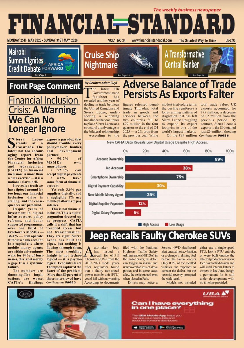 FStandardSL's tweet photo. The wait is over! The latest edition of Financial Standard is officially OUT. 📰

Dive into this week's exclusive. Flip straight to Pages 2, 5, and 7 for the insights you can't afford to miss.

https://t.co/KGdlqUWTbl https://t.co/kS4GSASyWU