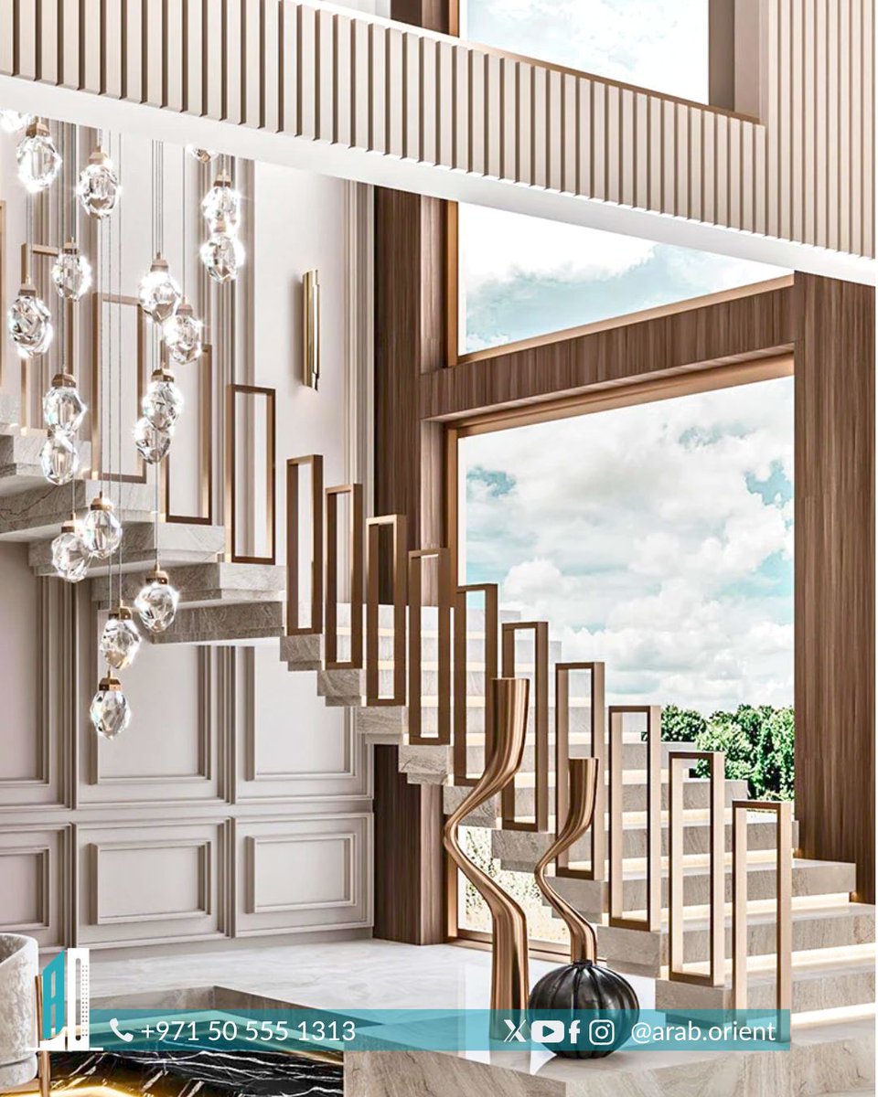orient_arab's tweet photo. ارتقِ بفخامة منزلك مع تصاميم سلالم تجمع بين الأناقة والإبداع والهندسة المعمارية الحديثة.

📞 للتواصل واتساب / اتصال: 971505551313+

#المشرق_العربي #تصميم_داخلي #تصميم_فلل #سلالم_فاخرة #ديكور_فاخر #هندسة_معمارية #تصميم_حديث #فلل_الإمارات #تصميم_سلالم https://t.co/DfOfm3Rjl4