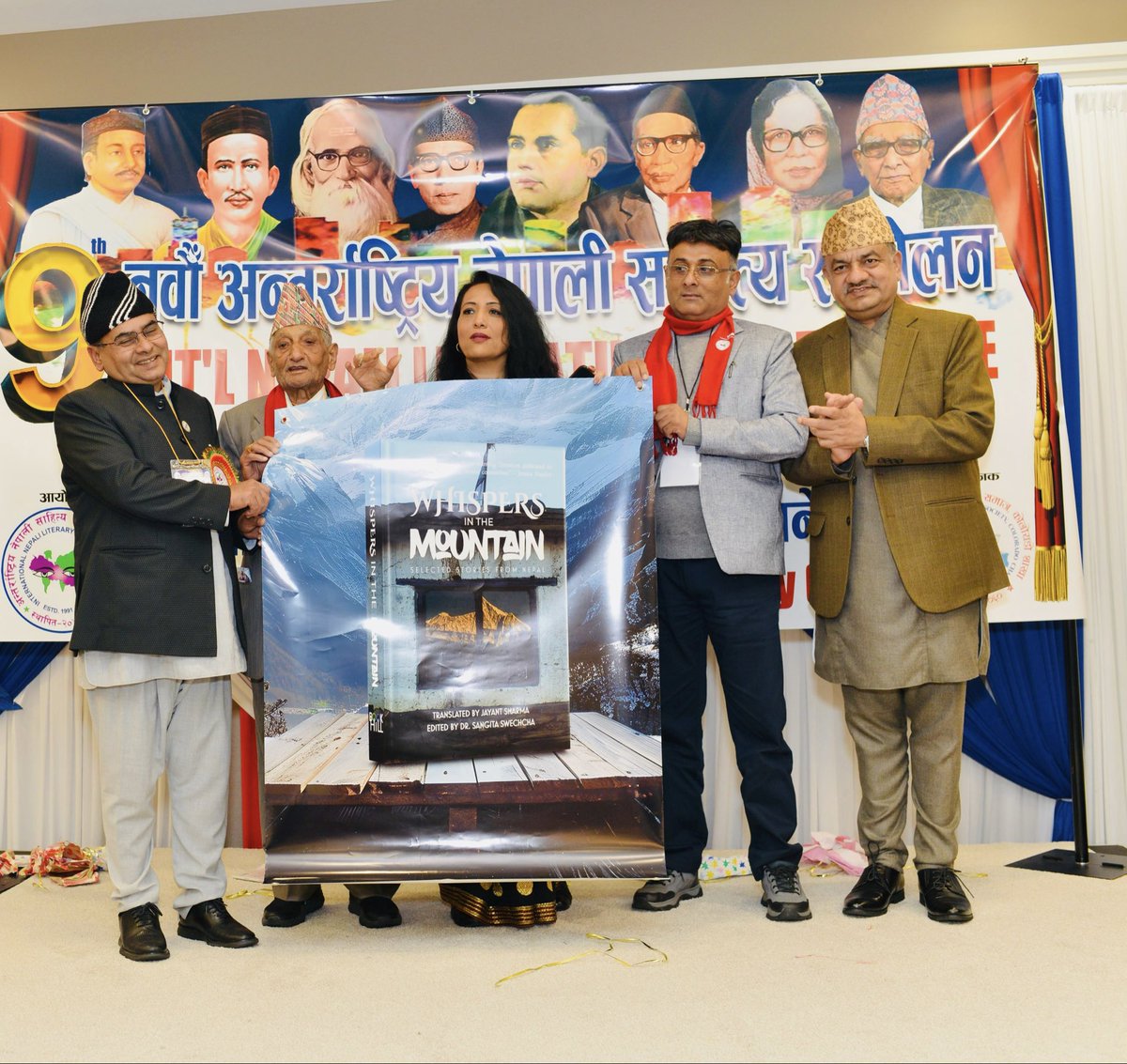 BookHill_Intl's tweet photo. We are pleased to share the cover launch of Whispers in the Mountain at the INLS Conference in Colorado.

Translated by Jayant Sharma and edited by Sangita Swechcha, the book presents a curated selection of stories from Nepal for a wider international readership. https://t.co/MGl04YdZ3G