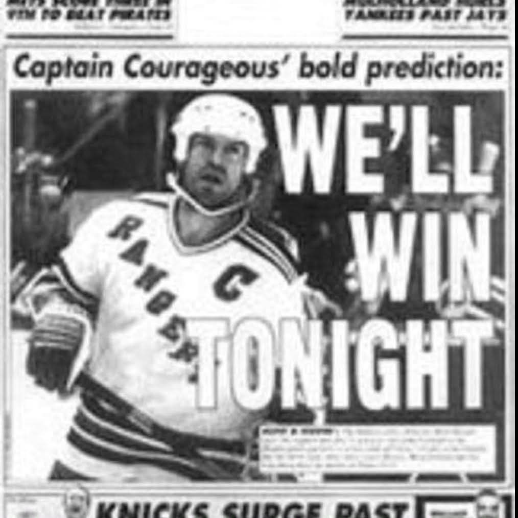 Rangerblue1978's tweet photo. On This Day 5/25/1994: Mark Messier delivers on his guarantee that the New York Rangers will defeat the New Jersey Devils in Game 6 of the Eastern Conference Final, scoring three goals in a 4-2 victory at Brendan Byrne Arena in East Rutherford, New Jersey. https://t.co/dU7omGLybP