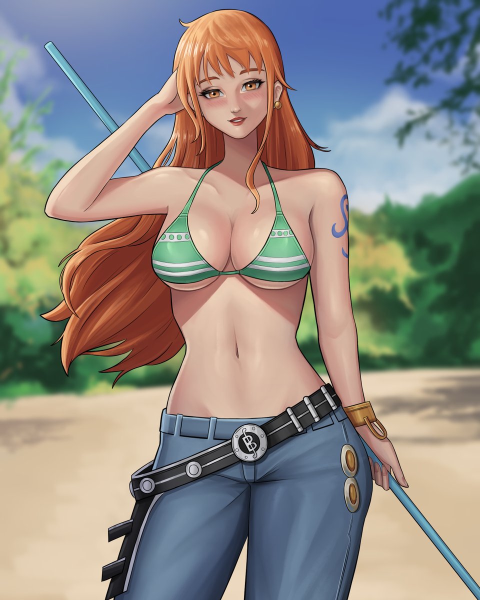 Sweet3wolf's tweet photo. One Piece (Nami) fanart 🥰
#ONEPIECE〜 #nami #fanart #drawing https://t.co/qeJz93apn6