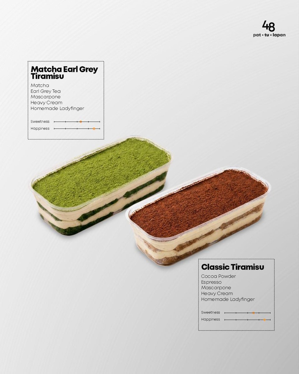 uurmdbstr's tweet photo. Warga X yang di gs / bsd / alsut dan sekitarnya yang lagi cari jajanan manis, kita ada Classic &amp; Matcha Earl Grey Tiramisu nihh!😋

Harga di 45k per 300ml siap di packing dan kirim ke kalian🤭 yang mau bisa langsung dm yaaa
📍Alam Sutera https://t.co/6GM8z6JYAB