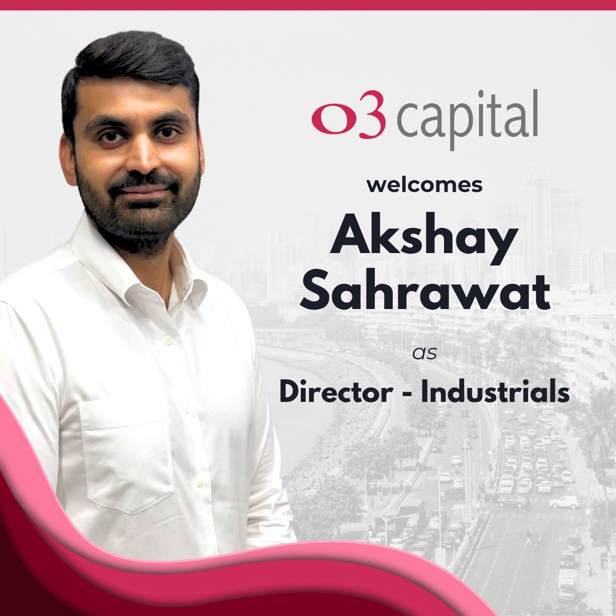 o3capital's tweet photo. Excited to welcome Akshay Sahrawat to o3 Capital as Director, Industrials. 

Akshay brings 12 years of experience across M&amp;A and capital raising, with a strong track record in domestic and cross-border transactions.

His addition deepens our Industrials coverage.

Welcome aboard! https://t.co/HfFvmV1Gfs