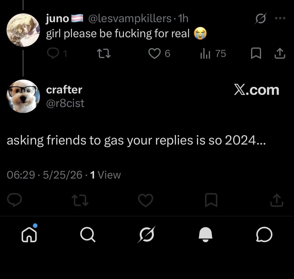 lesvampkillers's tweet photo. niggas just hate you 😭 https://t.co/M90BjFtvzT