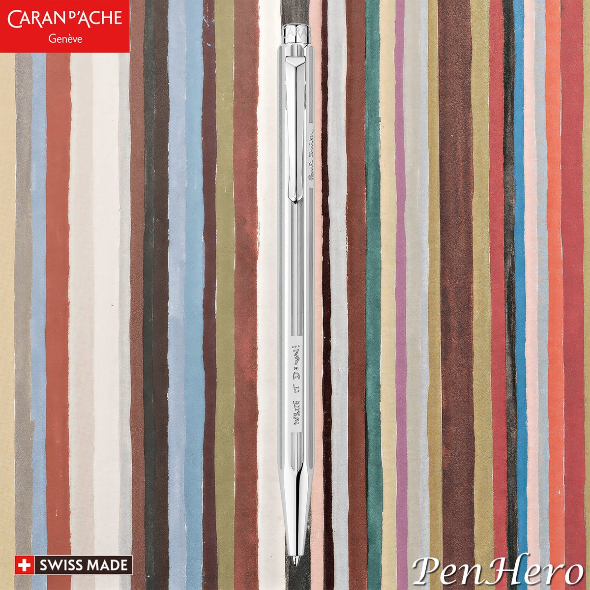 PenHero's tweet photo. Paul Smith Edition 5 is in stock!
https://t.co/Kb6wC9zvJs
Search PAUL SMITH
For over ten years, Caran d’Ache and Paul Smith have celebrated a shared passion for color, design and audacity. With this 5th edition, the Swiss Maison and the British designer playfully push boundaries to reinvent the art of the beautifully crafted object. A distinctive signature aesthetic gives life to a collection that is elegant, timeless and contemporary, elevated by an irresistible twist.
Features:
Brass hexagonal body with platinum-plated finish
Milled ‘Shadow Stripes’ guilloché pattern
‘Paul Smith’ and ‘Write it down’ signatures, originally handwritten by Paul Smith and engraved in guilloché using a milling cutter