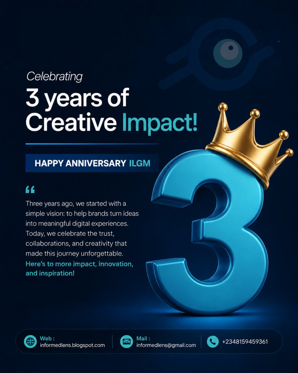 informedlens's tweet photo. Informed Lens Global Media is +1 🎉

On this day, three years ago, we officially kick-started this journey.

We are deeply grateful to GOD for how far we have come, to everyone who believed in this vision and helped bring it to life, 

Happy anniversary ILGM... https://t.co/wK8O2KXs9K