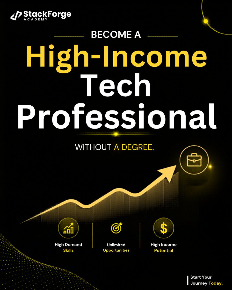 stack_forge's tweet photo. You don’t always need a degree to build a high-income tech career. You need the right skills, real projects, and consistent guidance.

Start your tech journey today.

#techcareer #learncoding #fullstackdevelopment #developerjourney #stackforgeacademy https://t.co/qpMkKwaP3O