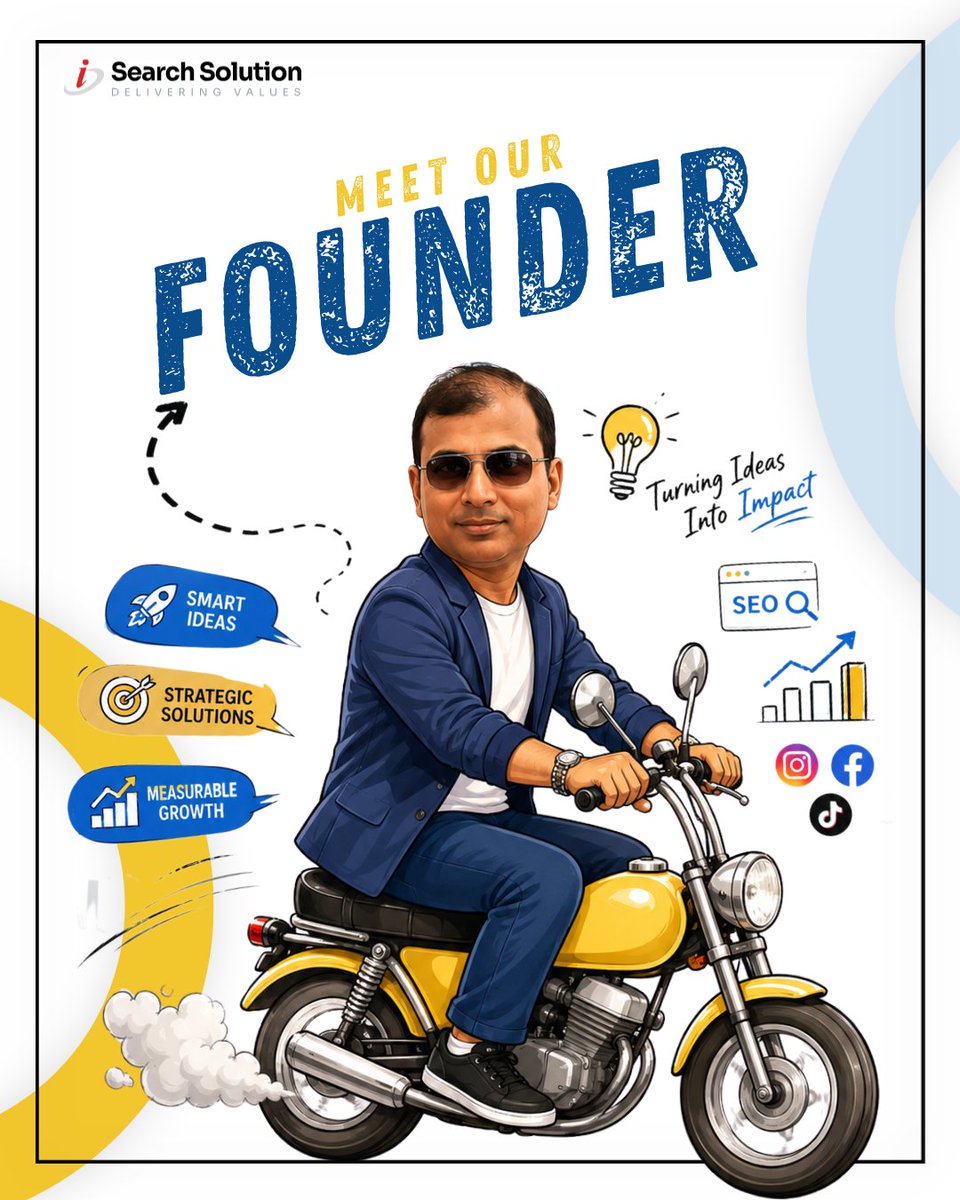 isearchsolution's tweet photo. Meet the founder behind iSearch Solution ✨
Building brands. Scaling businesses. Driving growth with purpose-driven marketing 🚀
The journey has just started →

#DigitalMarketing #FounderStory #BrandBuilding #StartupIndia #trendingsongs #virales #SEO https://t.co/vtF9pkHGnu