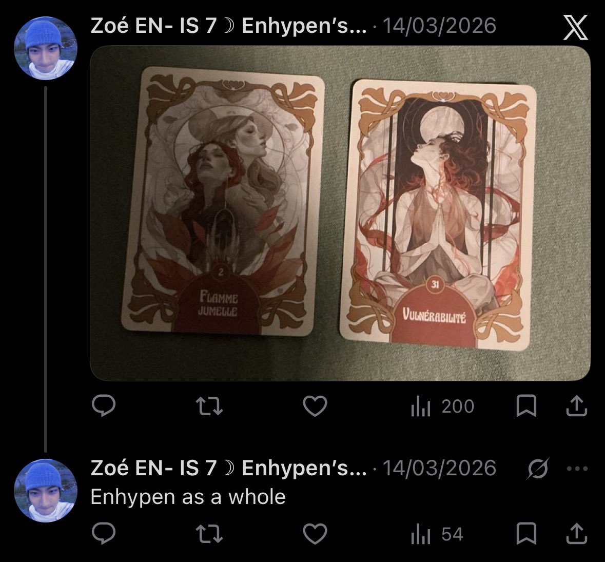 Zoé EN- IS 7 ☽ Enhypen’s protector ⋆。𖦹°🫧⋆.ೃ࿔*:・ tweet media