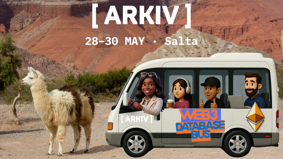 arkivnetwork's tweet photo. The Web3 Database Bus is back in 🇦🇷

Next stop: Puna Tech, Salta 

AI apps on [ARKIV] 🤖

Join us + tons of great @SaltaDevAr hackers this week 

https://t.co/N97WOL7eL0 https://t.co/ZaiQK9sjes