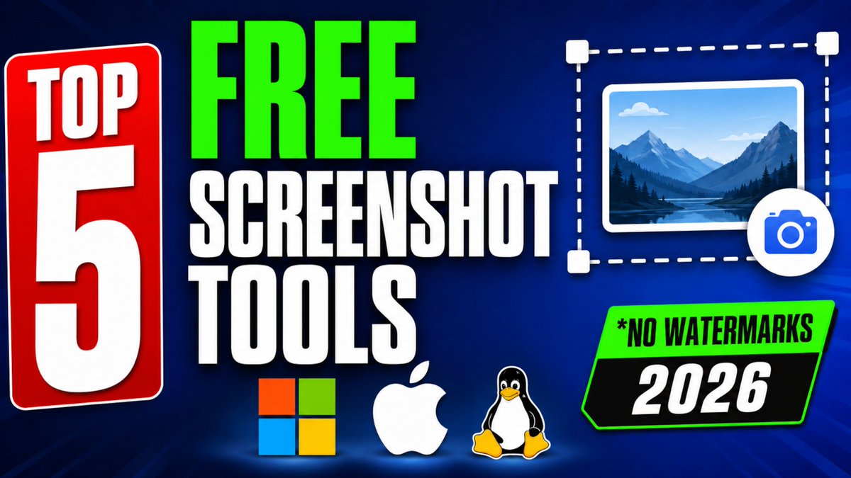 BrettInTech's tweet photo. Top 5 Best FREE SCREENSHOT Software (2026)
Watch Here: https://t.co/Lq4Qc7AKDh https://t.co/C9ok7mOrG3