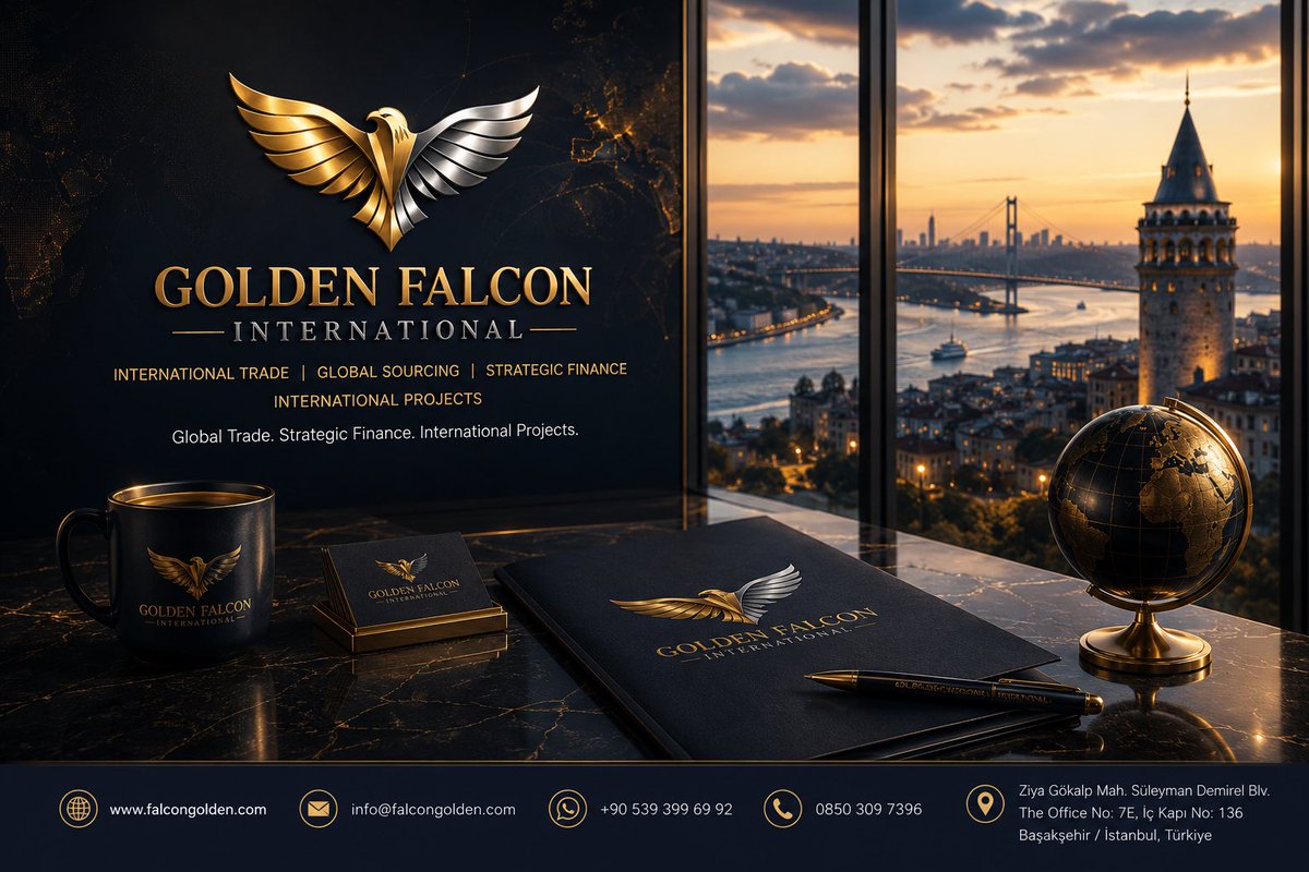 GoldenFalcon_TR's tweet photo. International trade is built on more than products.

It requires structure, verification, communication, and long-term trust.

Golden Falcon International is preparing for a new chapter from Istanbul, connecting with global markets through a disciplined and professional approach. https://t.co/9Indxxk5OE