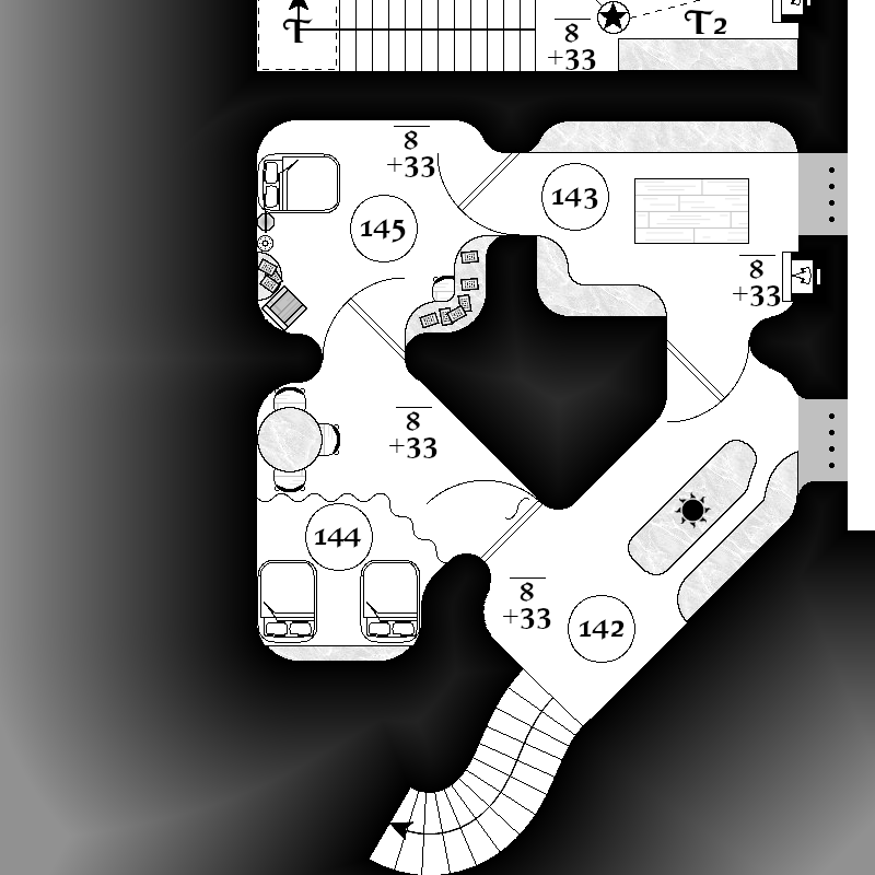ZathrasAdventur's tweet photo. #dungeon26 #Day145 A throne of interlocking bones rises from a pile of loose bones chilling all in view. Parchments lie on a nearby side table. A bell yoke connects the table and a barren bed of bony slats and carved rails while its chain drops down a hole.https://t.co/LpstLXWwzT https://t.co/IPyEYNnKDS