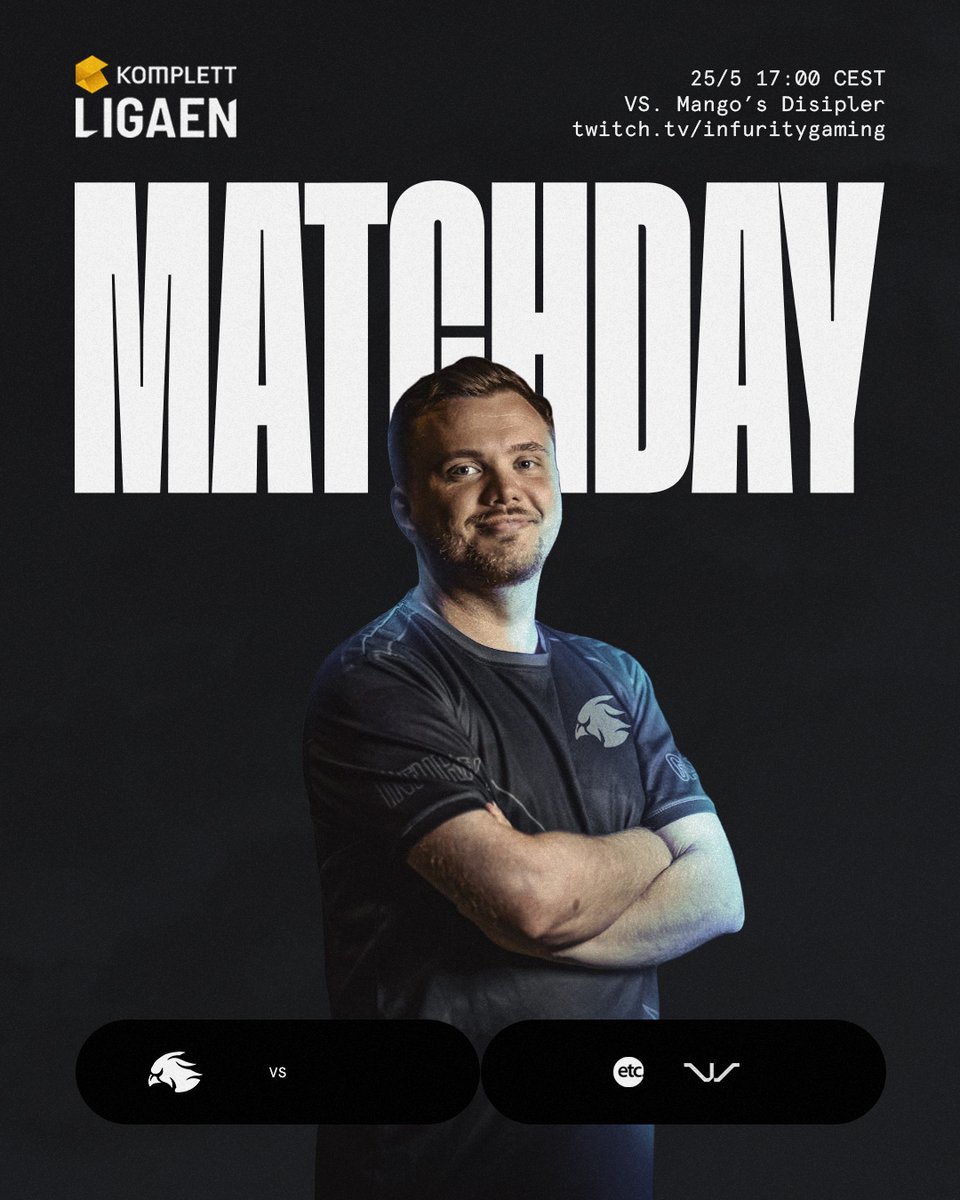 InfurityGG's tweet photo. Last match of the @komplettligaen season against many of our friends in Mango's Disipler! 🤩

🆚 Mango's Disipler
🕐 17:00 CEST
📺 https://t.co/qKqHEy0RlG
🎙️ Biff

#WINFURITY #CS2 https://t.co/KW1DOtasGo