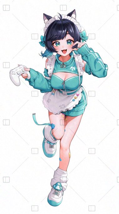 【お仕事報告】 荒井サン。様( )の立ち絵を描かせて頂きました!! ジャージメイド可愛い!! ありがとうございました!