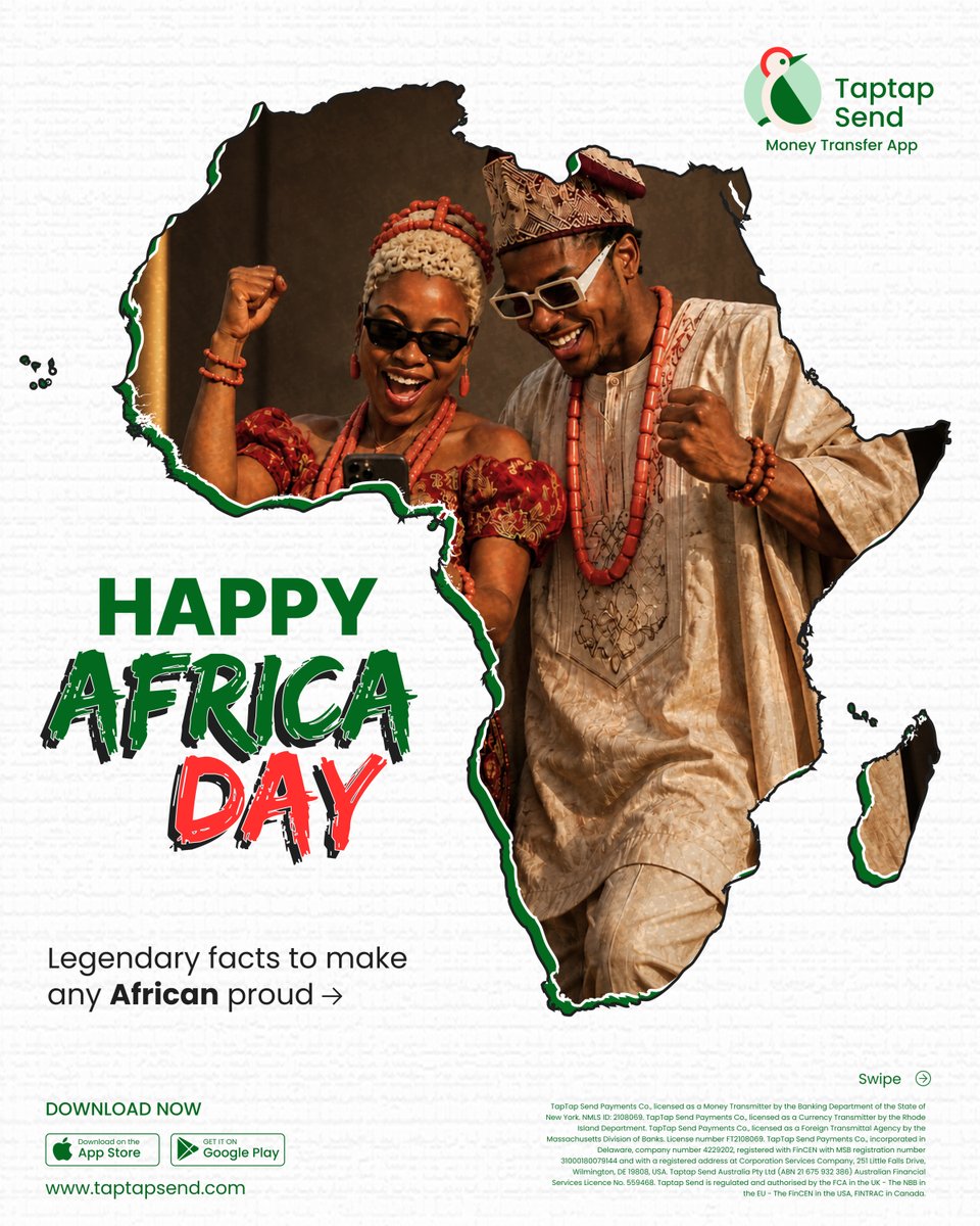 taptapsendng's tweet photo. Not just a continent, we are the blueprint. 🌍✨

Africa is where the story started and where the future is being written. Being African is a flex that spans over 20,000 years!

Which of these facts surprised you the most?

#AfricaDay2026
#TaptapSend
#TaptapSendNG https://t.co/WEmgJAFMRH