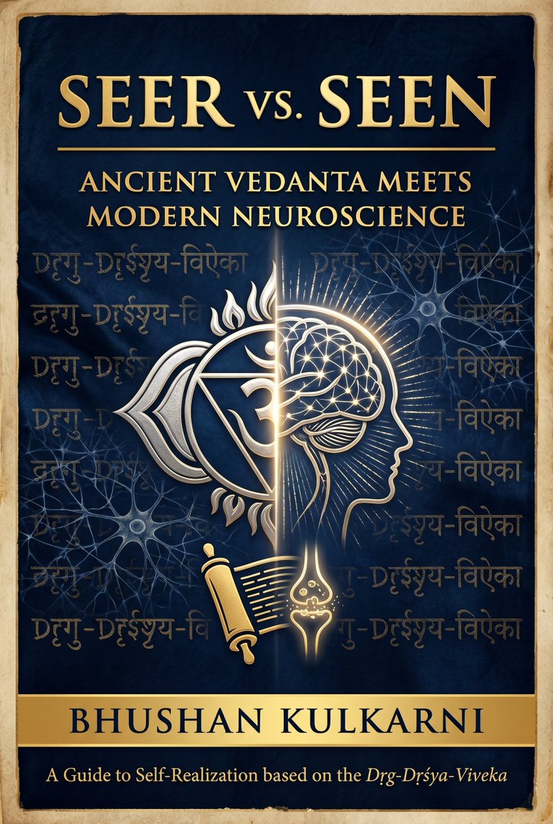 CubeChessVedicM's tweet photo. Seer vs. Seen: Ancient Vedanta Meets Modern Neuroscience
– Book By Bhushan Kulkarni
Book Link (US)- https://t.co/DXL4u5UfZz
Book Link (India)- https://t.co/v3x1WYRm47
Book Link (UK)- https://t.co/MioKCPrF7z
Amazon Authors Page - https://t.co/TWCUaULKGn https://t.co/knNSSKo8ch
