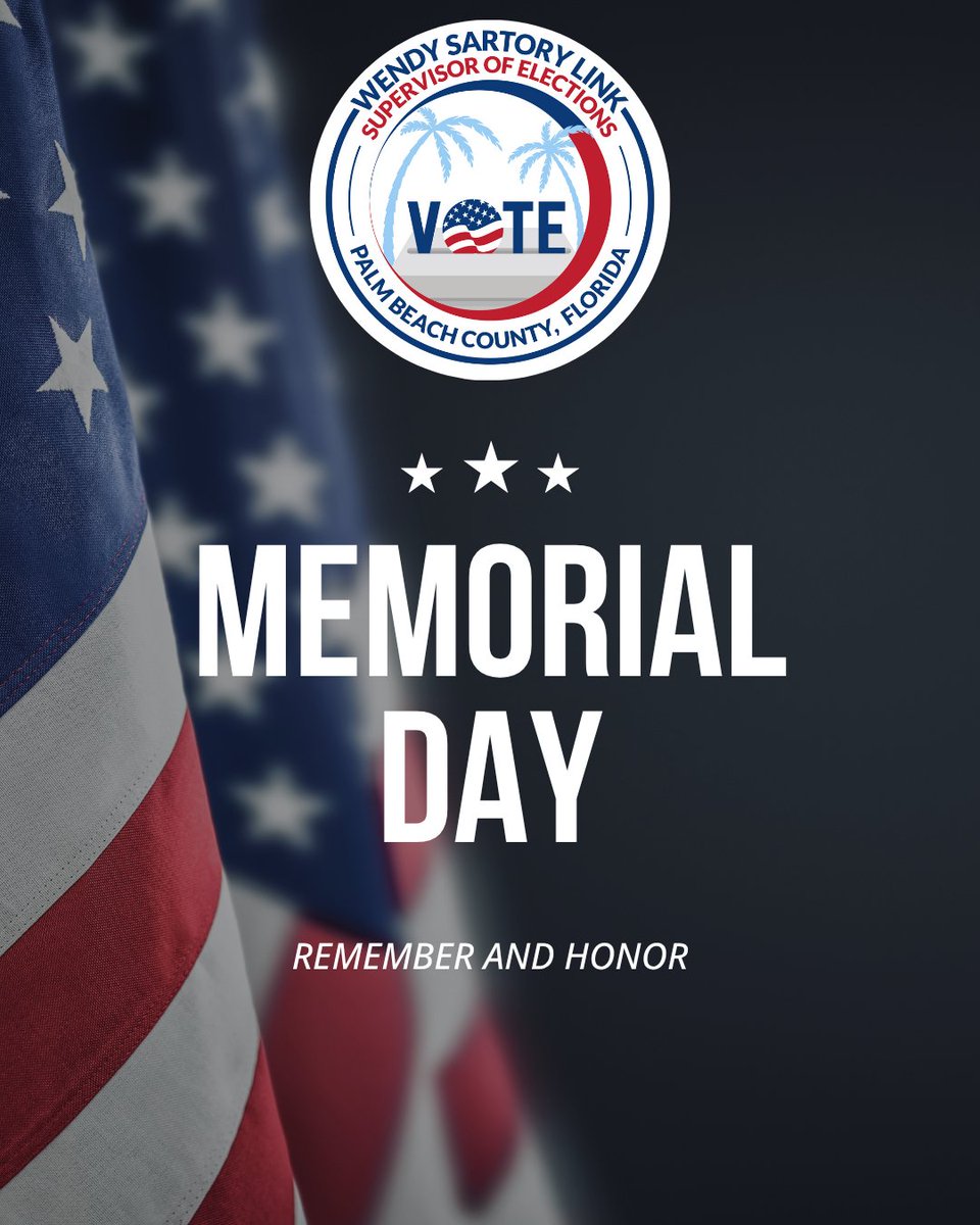votepalmbeach's tweet photo. ✨Today, we honor and remember the brave men and women who made the ultimate sacrifice in service to our country. We are forever grateful for their service and sacrifice. Wishing everyone a meaningful Memorial Day. 

#MemorialDay #VotePalmBeach https://t.co/dw5wF1qDS2