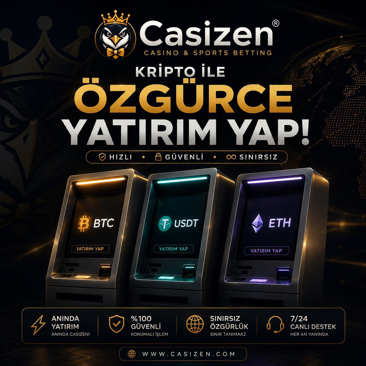 devranx9's tweet photo. BTC • USDT • ETH ile hızlı ve güvenli yatırım artık Casizen’de!

🌐 CASİZEN GÜNCEL GİRİŞ

https://t.co/st0hZFnXE2

Anında bakiye yükle
%100 güvenli işlem altyapısı  7/24 canlı destek

Kripto dünyasının hızını Casizen ayrıcalığıyla yaşa!
Hemen katıl, avantajları kaçırma https://t.co/t7nVMdDnRf