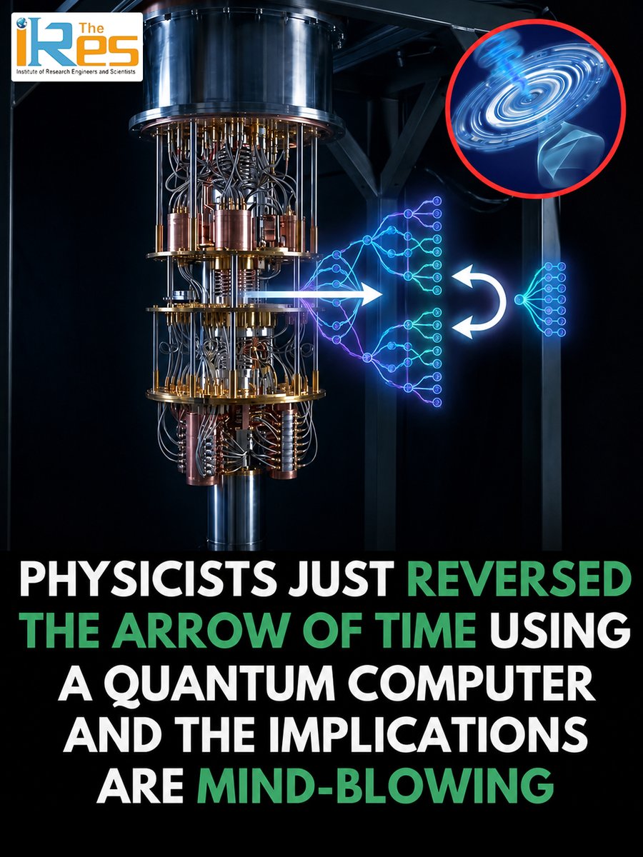 the_IRES's tweet photo. ⏳⚛️ What if time could run backward?

Scientists using quantum computers have explored the concept of reversing the “arrow of time,” opening fascinating possibilities in physics, computing, and our understanding of the universe. 🌌💡 https://t.co/nQeWh0NU51