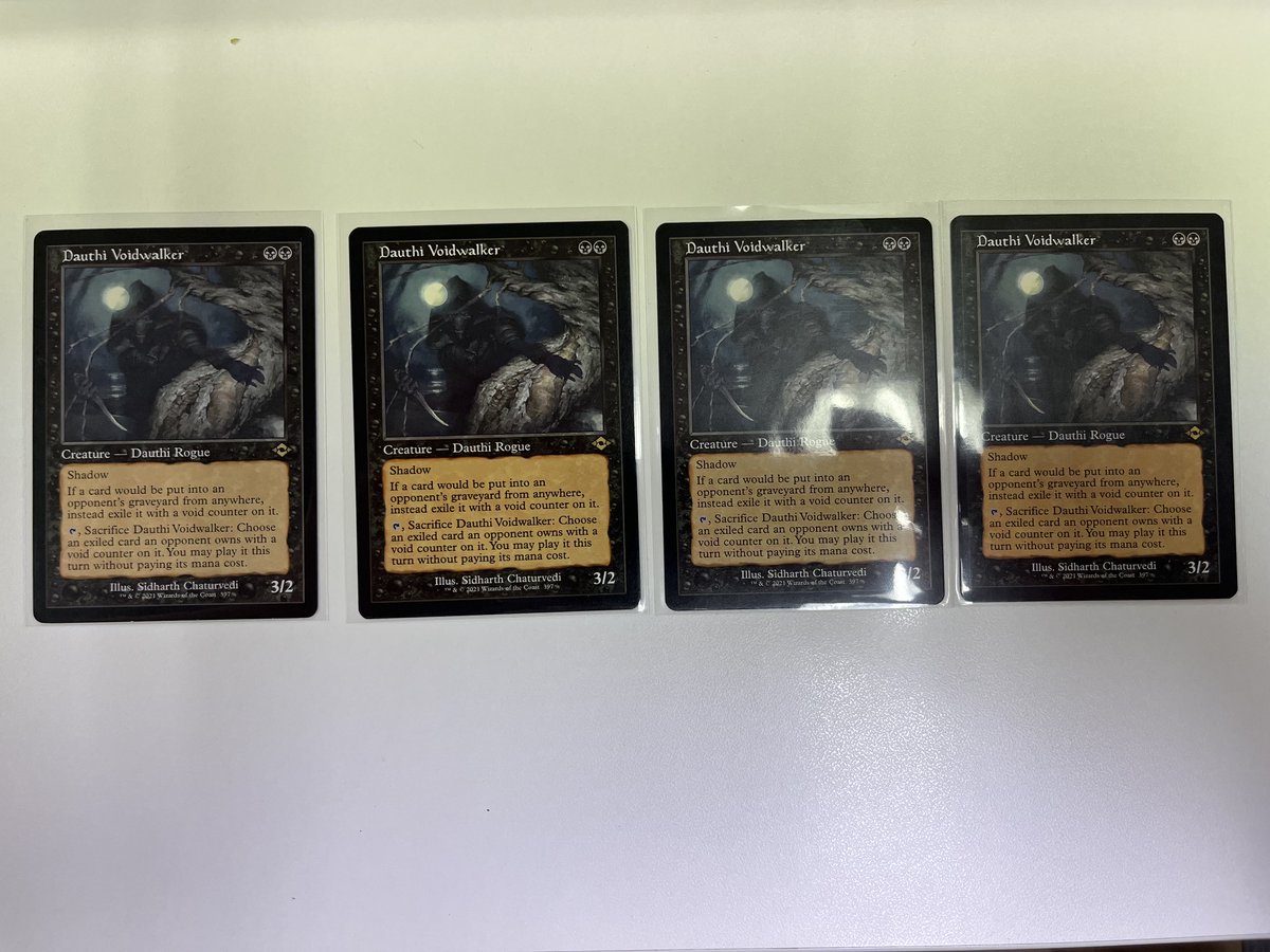 MTG ダウスィーの虚空歩き エラーカード　英語　エッチング　foil 入荷情報】 ダウスィーの虚空歩き旧枠英語版non-foilをプレイセットで