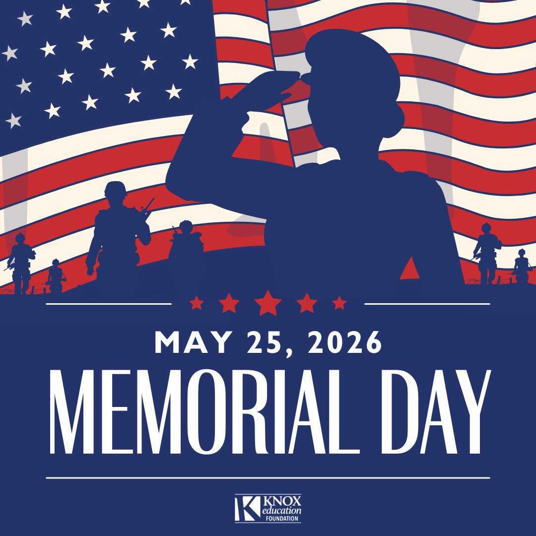 educateknox's tweet photo. This Memorial Day, honoring courage and sacrifice today and always. https://t.co/6bqW8s3EQ3