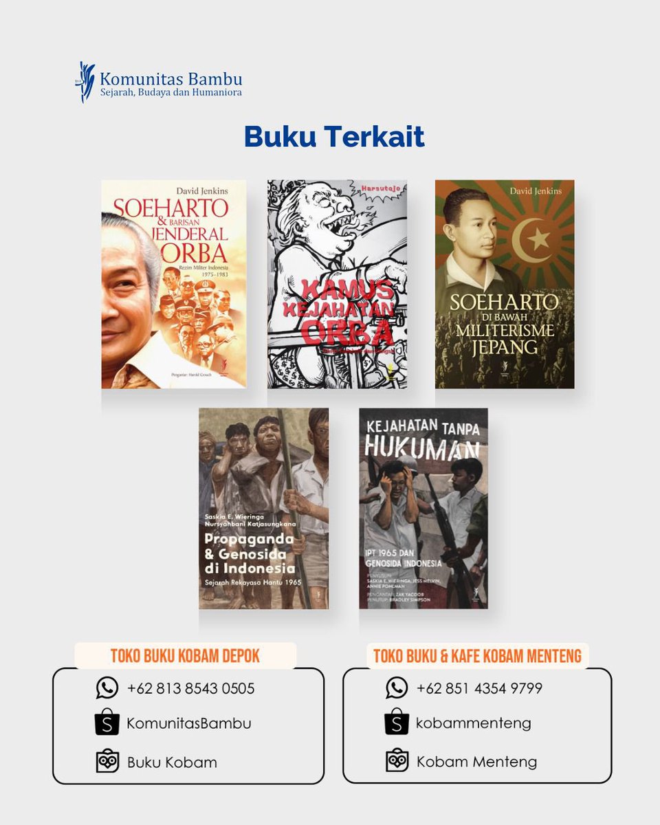 KomunitasBambu's tweet photo. Fitnah terhadap Gerwani menjadi salah satu bukti dongeng kebejatan komunis yang digaungkan rezim Soeharto.
#gerwani #kuntilanakwangi #bukukobam #komunitasbambu https://t.co/gaRnVkLOHw