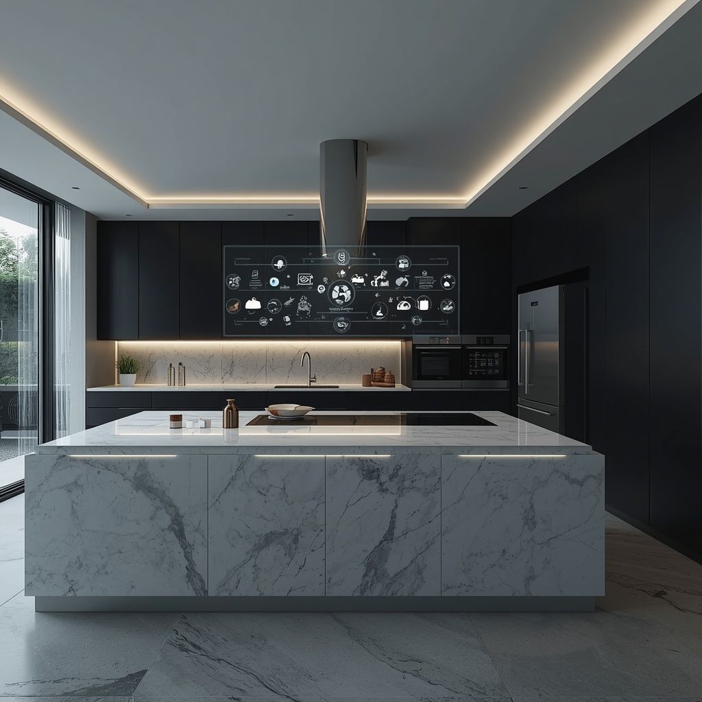 Domot1caTech's tweet photo. Las cocinas del futuro serán inteligentes, sostenibles y totalmente personalizadas. Electrodomésticos conectados e IA optimizarán tiempo y energía; muebles flexibles convertirán la cocina en espacio de trabajo y social; recetas guiadas y alimentos más saludables pondrán la salud. https://t.co/rQUqzGdsyt