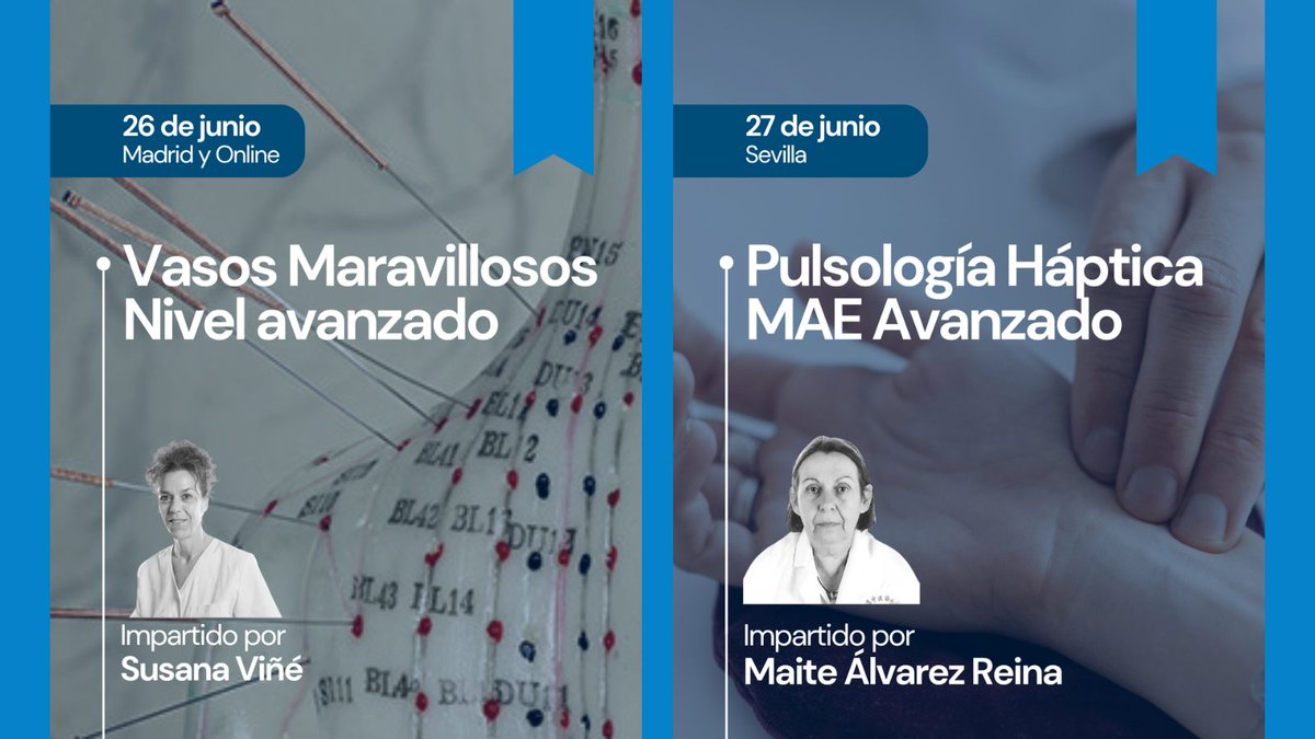 FEMTC's tweet photo. ¡Junio trae formación práctica en Medicina Tradicional China con IFC! 🌿 Aprende sobre MTC y Qigong, electroacupuntura, ¡y más! 🎓 Cursos en Madrid y Sevilla. Reserva tu plaza y avanza en tu carrera:
https://t.co/jPxe2j0Sf9 #IFC #MedicinaTradicionalChina #SaludIntegrativa https://t.co/KK1ZObd2PB