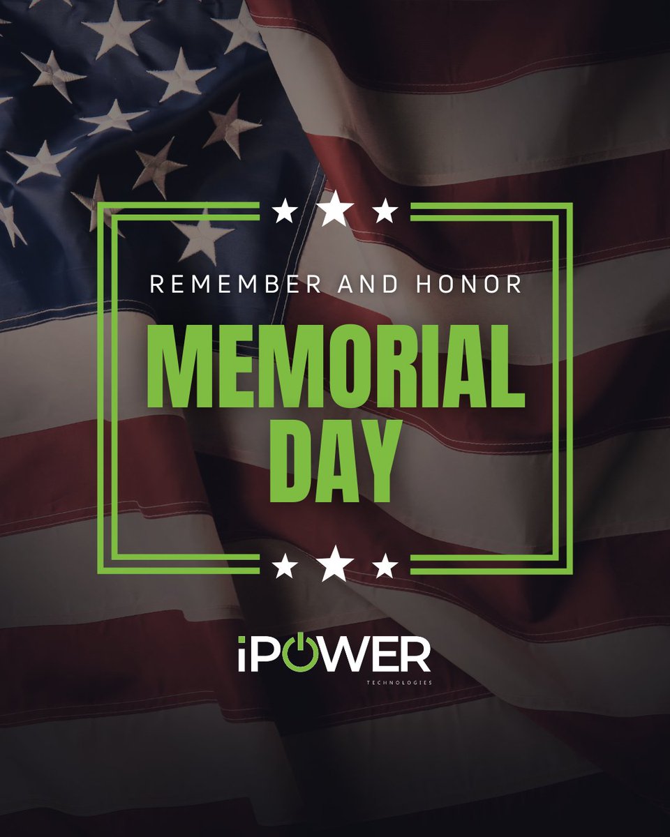 iPower_Tech's tweet photo. Today we honor the brave men and women who made the ultimate sacrifice for our country. Their courage, service, and dedication will never be forgotten. ❤️🤍💙 https://t.co/qXrrnZhjAD