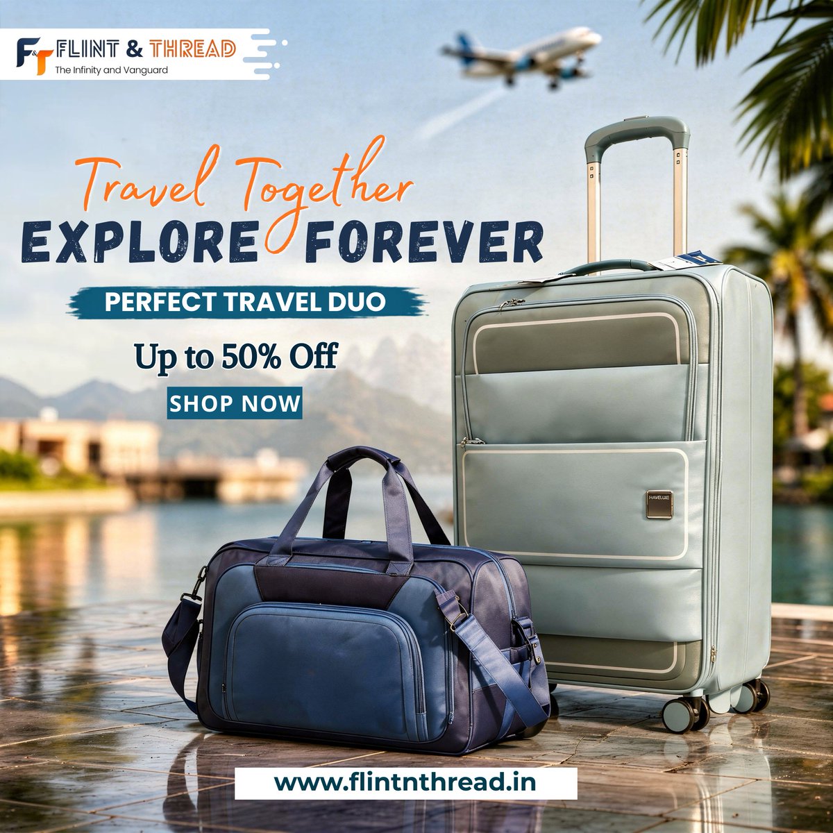 flintandthread's tweet photo. ✈️ Travel in Style with Flint &amp; Thread! 🧳🌍

From weekend trips to long vacations, carry elegance, comfort &amp; durability everywhere you go.
🔥 Up to 50% OFF

🛒 Shop Now : https://t.co/KiRk0lVzCk

#TravelEssentials #TravelStyle #LuggageBag #Wanderlust #TravelDeals https://t.co/Fhvl404EEz