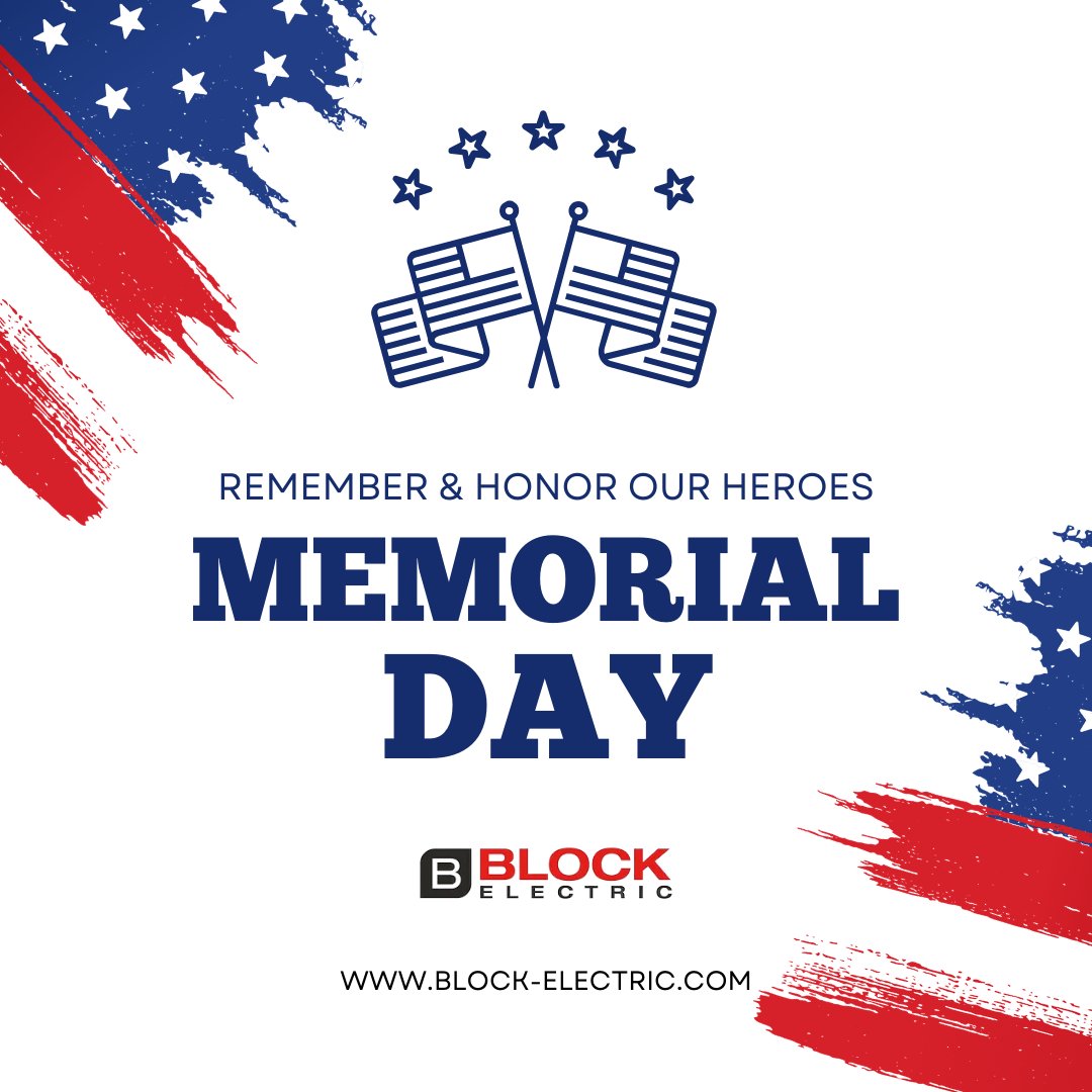 block_electric's tweet photo. Today we pause to remember the heroes who made the ultimate sacrifice for our country. Their courage and commitment continue to inspire us, and we honor their legacy with gratitude and respect this Memorial Day. https://t.co/UZdRvw5DvZ