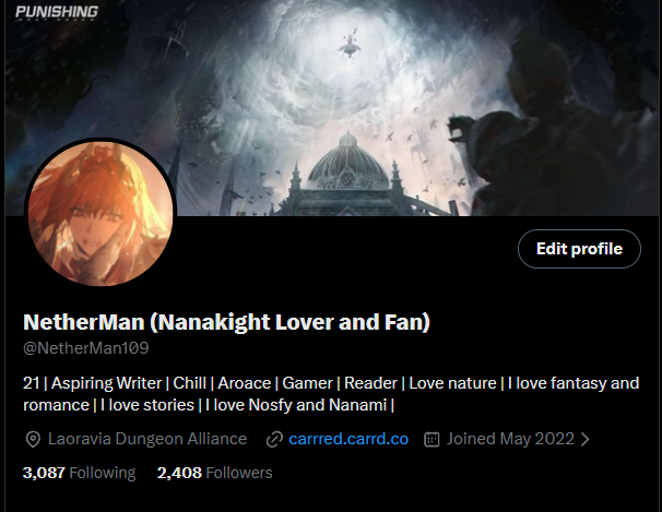 NetherMan (Nanakight Lover and Fan) tweet media