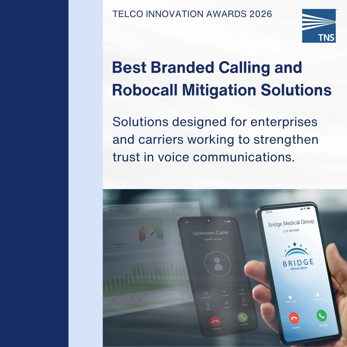 TelecomTNS's tweet photo. As contact center answer rates tighten, verified &amp; branded calls matter more than ever. 📞 

TNS' dual Platinum wins at the 2026 Future Digital Awards reflect that commitment. 

🔗 https://t.co/yupIMZfkoy
 
#FutureDigitalAwards #VoiceTrust https://t.co/2o7yF83J9Z