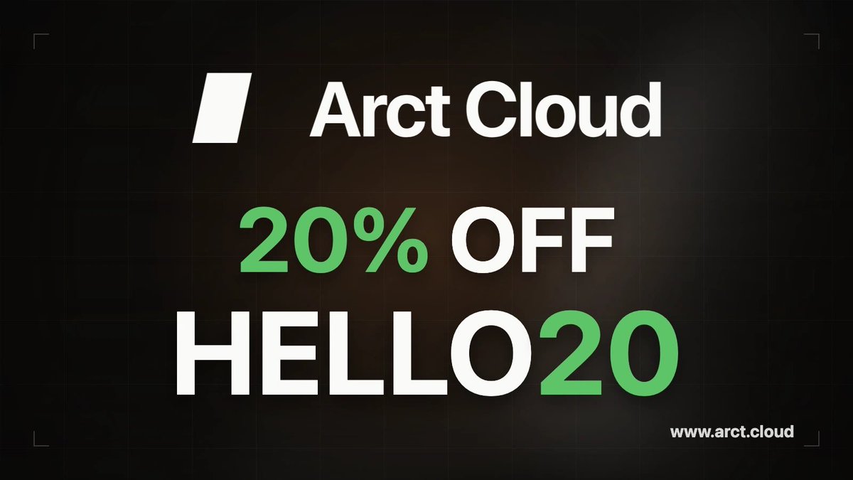 arctcloud's tweet photo. Bonus:  Use HELLO20 on any Arct Cloud plan.

Not ready to commit yet?

DM us and we'll set you up with a free trial. https://t.co/4NlHaKvh6g