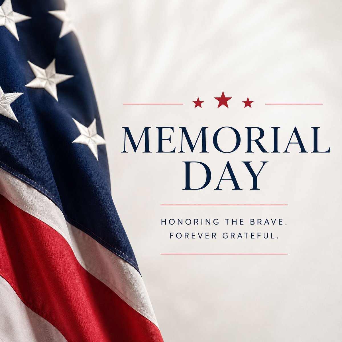 GCGreetingCards's tweet photo. Today we pause to honor the service members who gave everything for our country. Their courage and sacrifice will never be forgotten. 

#MemorialDay #ForeverGrateful #GalleryCollection https://t.co/qIX4qLoLcg