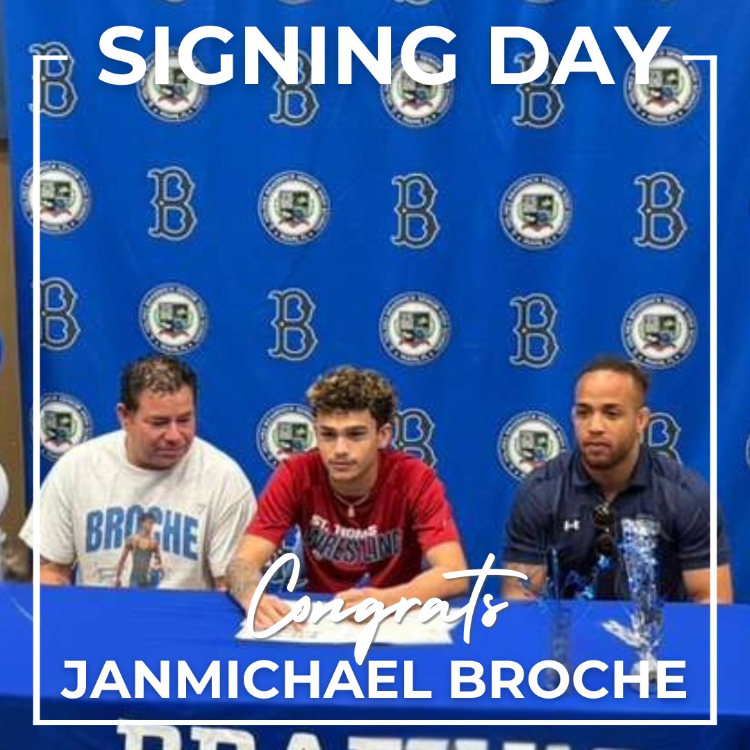 BraddockBulldog's tweet photo. ๐คผโโ๏ธ Congrats to Janmichael Broche on signing to continue his academic and wrestling career at St. Thomas University! Through hard work, grit & determination, Janmichael has earned this next opportunity. Bulldog Nation is proud! ๐๐พ @SuptDotres @MDCPS @MDCPSSouth #MakeItBraddock https://t.co/lpi0tKj44M