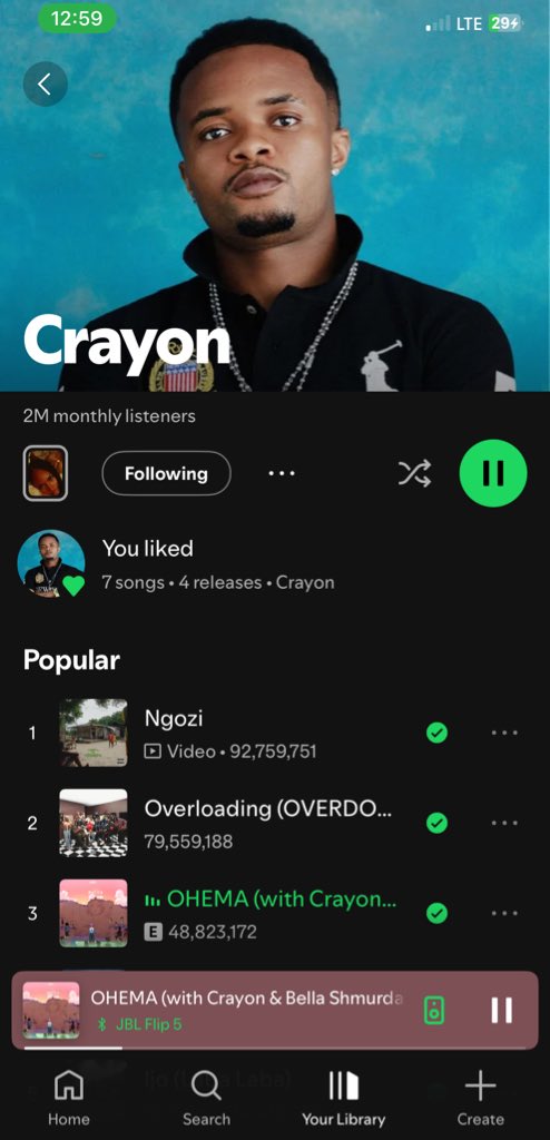 ClintonJames70's tweet photo. Crayon hit 2 million monthly listeners on Spotify!✨🎉 https://t.co/EUa9HmtMaF