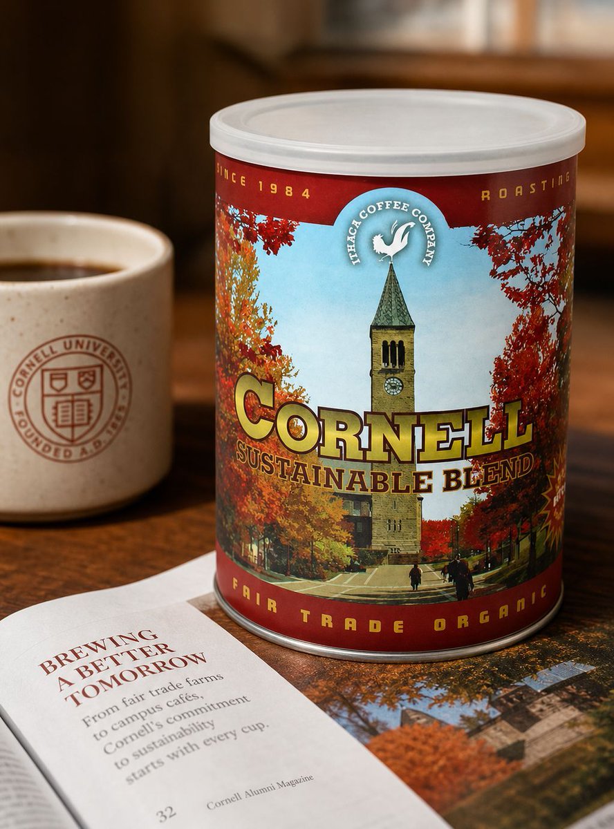 ithacacoffee's tweet photo. Our Coffee of the Week! The Cornell Sustainable Blend was designed as an espresso blend for Cornell, although it performs equally well when brewed using other methods. The blend is made of dry-processed Ethiopia Sidamo and wet-hulled Sumatra Mandheling, both 100% Organic coffees. https://t.co/0fUGaCN37I