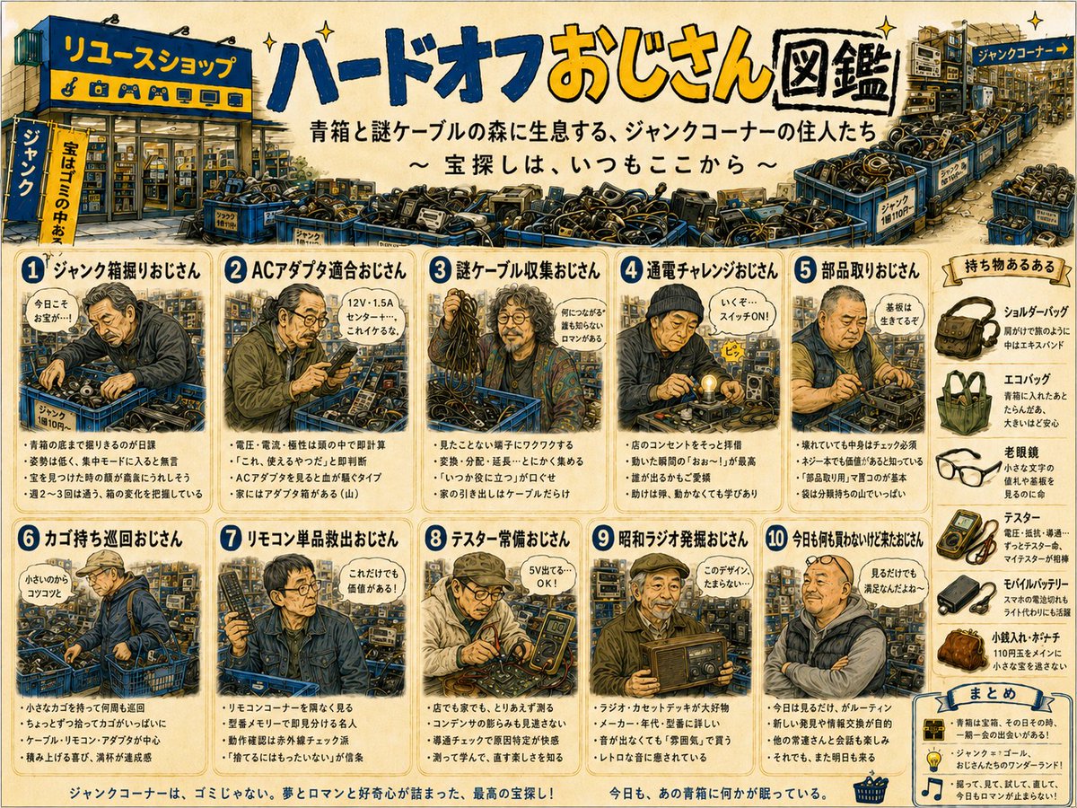 Bongorian's tweet photo. ハードオフおじさん図鑑 https://t.co/1Fx4OpxTI2