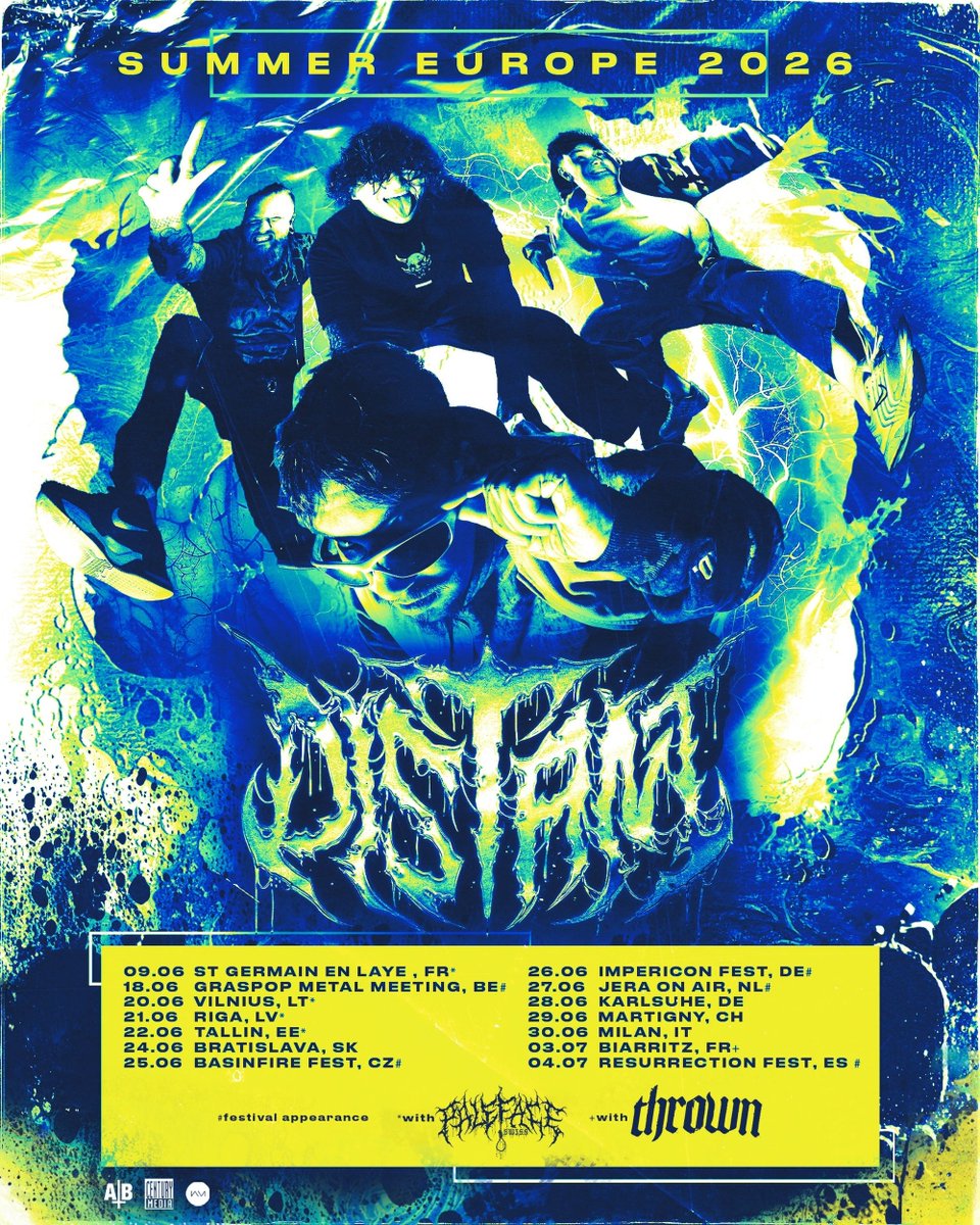 DistantNL's tweet photo. EUROPE SUMMER TOUR 2026! 🇫🇷💀 09.06 - St Germain, FR | 🇧🇪🎪 18.06 - Graspop, BE | 🇱🇹💀 20.06 - Vilnius, LT | 🇸🇰👑 24.06 - Bratislava, SK | 🇩🇪🎪 26.06 - Impericon, DE | 🇮🇹👑 30.06 - Milan, IT | 🎫 https://t.co/C4bmwVIcDr #Tour2026 https://t.co/EMXGJYJza3