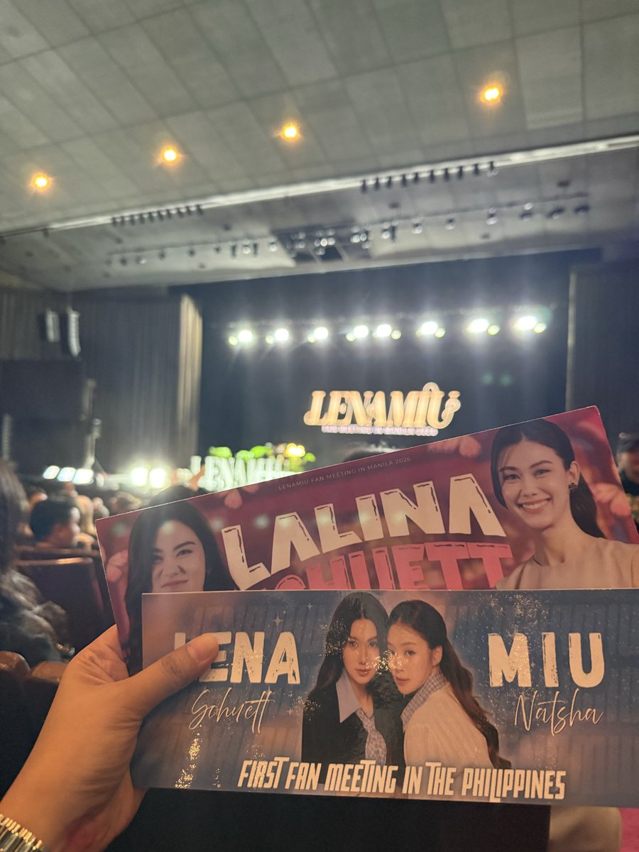 leanettesup's tweet photo. Last night was definitely one for the books 🥹✨ 
Thank you, LenaMiu, for all the kilig, happiness, and unforgettable memories. My heart is still so full after seeing you both. Safe to say this fan meeting became one of my core memories forever 💛🇵🇭 Hope you come back very soon! https://t.co/RcOcVb8YhP