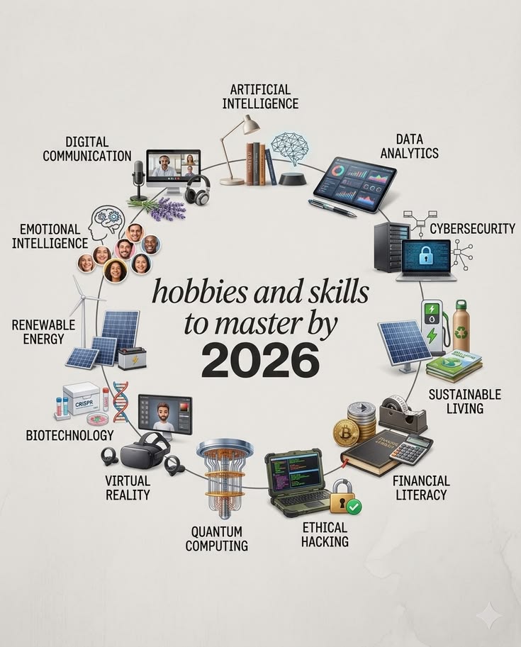 RidiTechAI's tweet photo. Hobbies and skills to master 2026 https://t.co/hMNNi9Cbfi