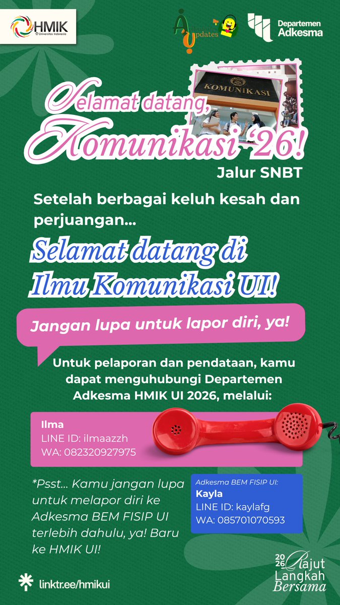 HMIKUI's tweet photo. @lxvchelle HEY HEY KAMUUU jangan lupa lapor diri yaaa 🤩 https://t.co/Dfg4va4IXK