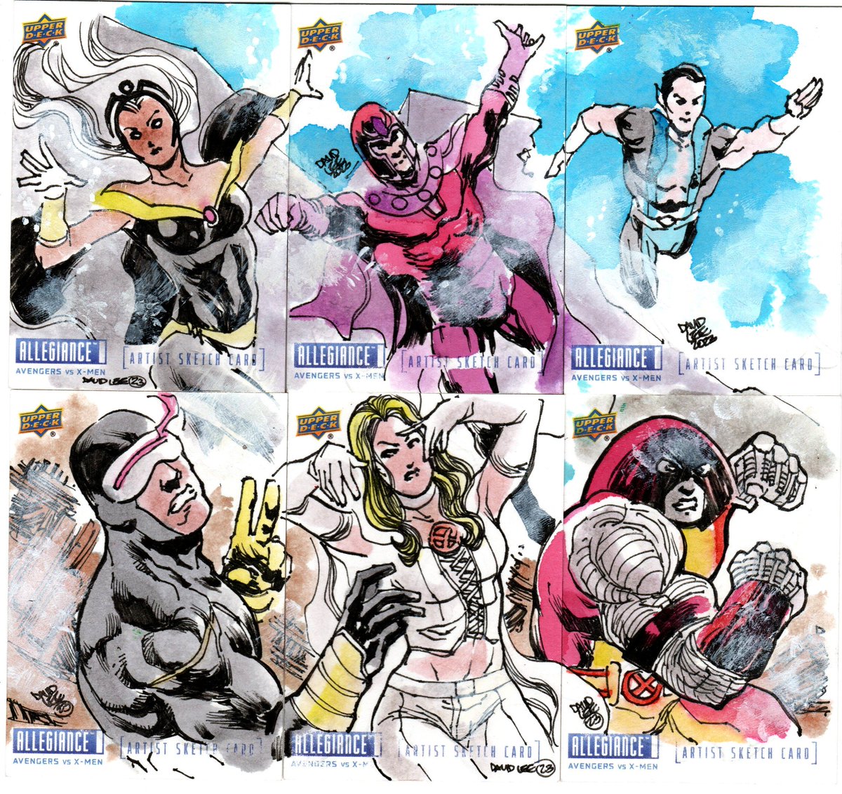 Drawing the X-Men on sketch cards: Avengers vs X-Men, Upper Deck