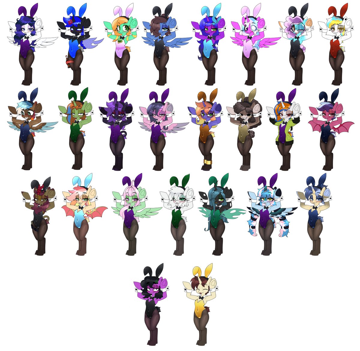 ChiefyWiffy's tweet photo. all the bunnysuits. i think https://t.co/ldJp2JXk15