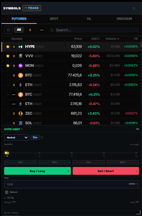dterminal_trade's tweet photo. New update just dropped for DTerminal 

1. News on chart:  see coin-relevant headlines directly on your chart as you trade

2. Merged symbol + trade panel: Cleaner layout, less clutter

3. New news feed layout: More readable

4. Spaghetti chart: type BTC+ETH+SOL in the search bar to instantly compare normalized % performance across any coins

https://t.co/WNvtZSOtbH